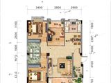 沙洋港隆花畔美墅_3室2厅2卫 建面118平米