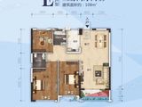 华洲园荆门中心_3室2厅2卫 建面108平米