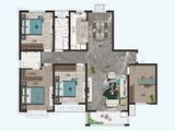 守拙园大禹湖畔_4室2厅2卫 建面170平米