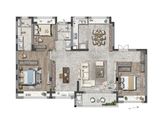 森兰万安里_4室2厅2卫 建面146平米