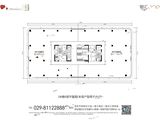 领汇ONE_5#楼-6层平面图（办公） 建面916平米