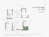 交控绿城桂语晴澜_4室2厅2卫 建面143平米