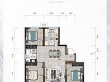 五彩阳光城雍华府_3室2厅1卫 建面109平米